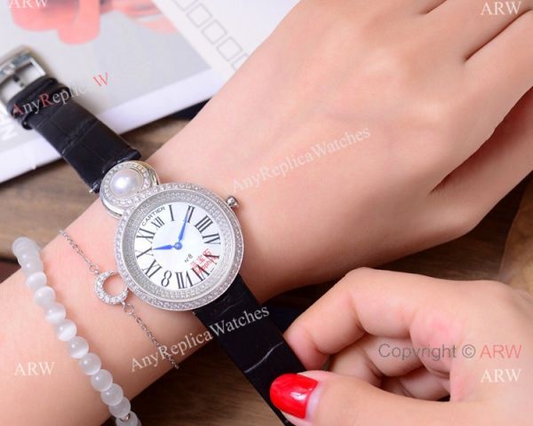 Higher Quality Cartier Ladies 35mm Watch Stainless Steel Diamond Higher Quality Cartier Ladies 35mm Watch Stainless Steel Diamond