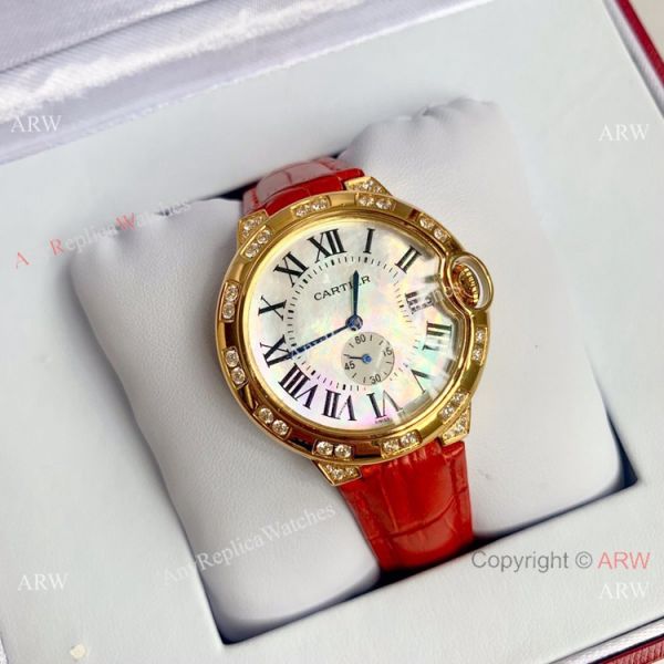 Copy Cartier Ballon Bleu 36mm Watch Yellow Gold White MOP Dial Copy Cartier Ballon Bleu 36mm Watch Yellow Gold White MOP Dial
