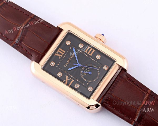 Cartier Tank Solo Moonphase Copy Watch White Dial Black Leather Strap Cartier Tank Solo Moonphase Copy Watch White Dial Black Leather Strap