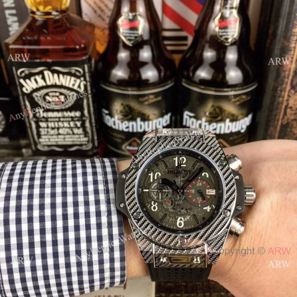Fake Hublot Geneve Big Bang Unico King Chronograph Watches Silver Case 45mm Fake Hublot Geneve Big Bang Unico King Chronograph Watches Silver Case 45mm