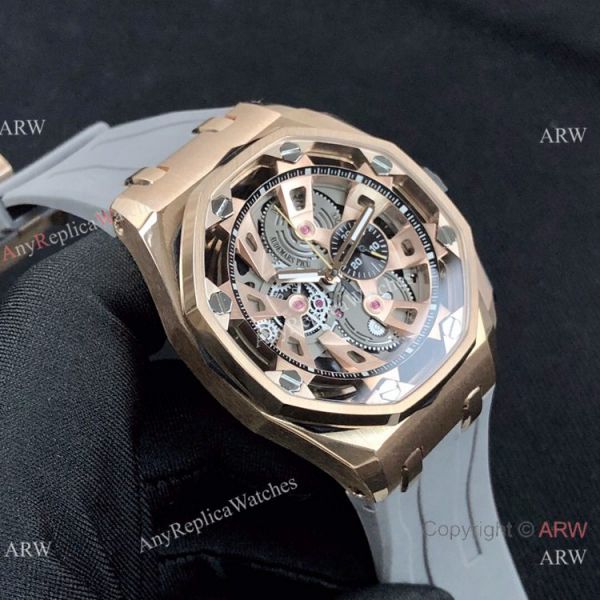 New Copy Audemars Piguet Royal Oak Offshore Limited Edition Watch Rose Gold Grey Face New Copy Audemars Piguet Royal Oak Offshore Limited Edition Watch Rose Gold Grey Face