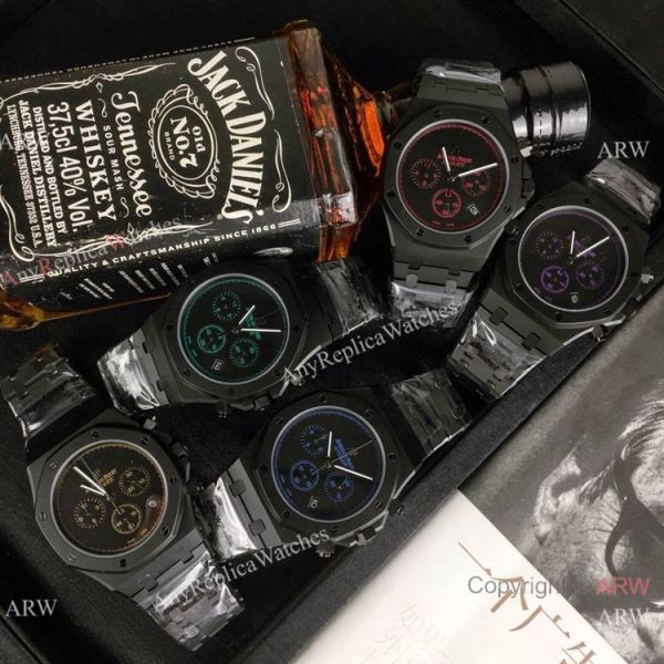 Copy Audemars Piguet Royal Oak Chrono Watches Blacksteel Green Sub-dials Copy Audemars Piguet Royal Oak Chrono Watches Blacksteel Green Sub-dials