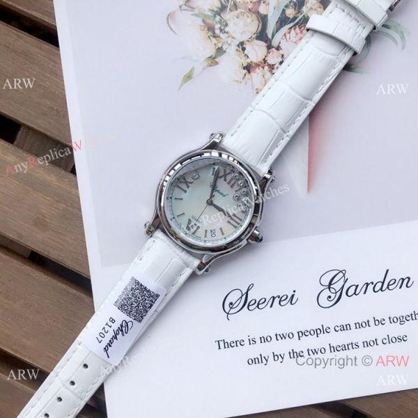 Replica Chopard Happy Sport 36mm Watches 2-Tone Rose Gold White Dial Replica Chopard Happy Sport 36mm Watches 2-Tone Rose Gold White Dial
