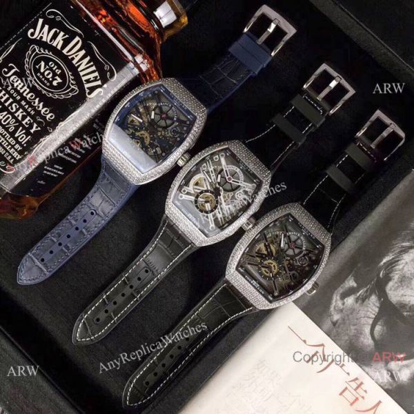 High Quality Franck Muller Vanguard Replica Watch Diamond Case Skeleton Dial High Quality Franck Muller Vanguard Replica Watch Diamond Case Skeleton Dial