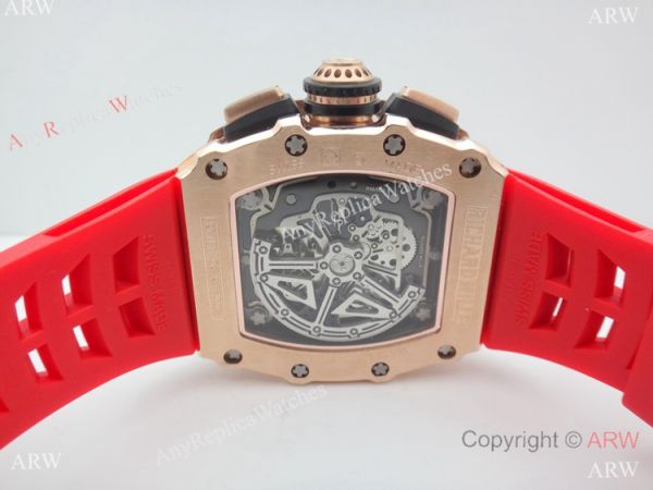 Richard Mille Flyback RM 11-03 Replica Watches Rose Gold Red Rubber Band Richard Mille Flyback RM 11-03 Replica Watches Rose Gold Red Rubber Band