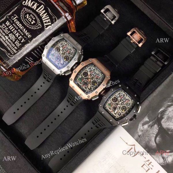 New Richard Mille Flyback RM 11-03 Replica Watches All Black New Richard Mille Flyback RM 11-03 Replica Watches All Black