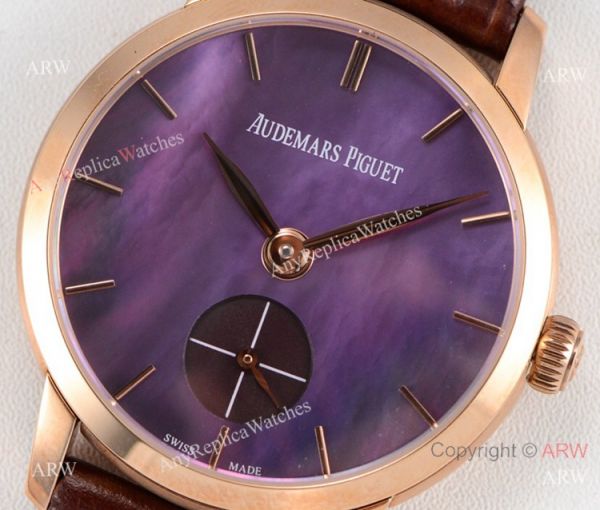 Super Clone Audemars Piguet Jules Audemars Swiss 3090 Watch Rose Gold Purple Dial Super Clone Audemars Piguet Jules Audemars Swiss 3090 Watch Rose Gold Purple Dial