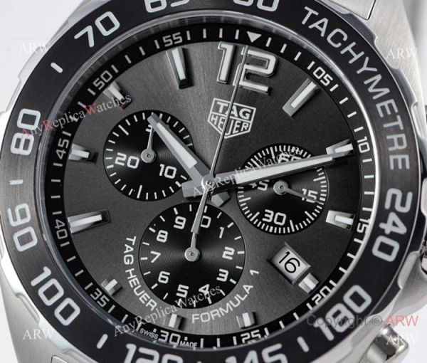 Swiss Replica Tag Heuer Formula 1 Quartz Chronograph Watch SS Grey Dial Swiss Replica Tag Heuer Formula 1 Quartz Chronograph Watch SS Grey Dial