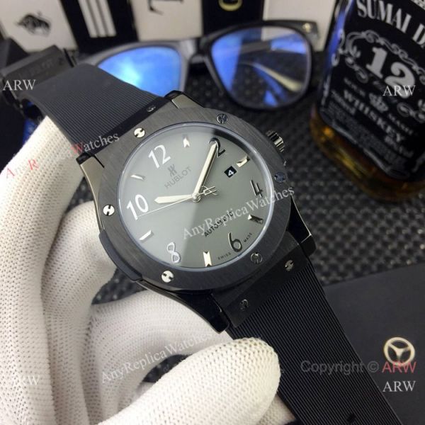 Hublot Classic Fusion Silver Dial Black Rubber Strap Replica ARW Watches Hublot Classic Fusion Silver Dial Black Rubber Strap Replica ARW Watches