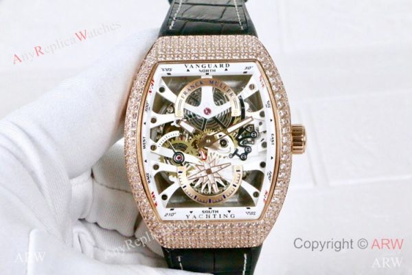Clone Franck Muller Vanguard Yachting Anchor Skeleton Diamond Watch ARW Watches Clone Franck Muller Vanguard Yachting Anchor Skeleton Diamond Watch ARW Watches