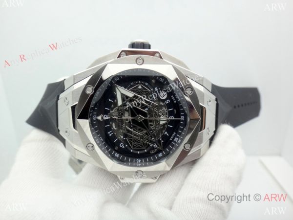2019 Replica Hublot Big Bang Sang Bleu II Watches Stainless Steel Skeleton Dial 2019 Replica Hublot Big Bang Sang Bleu II Watches Stainless Steel Skeleton Dial