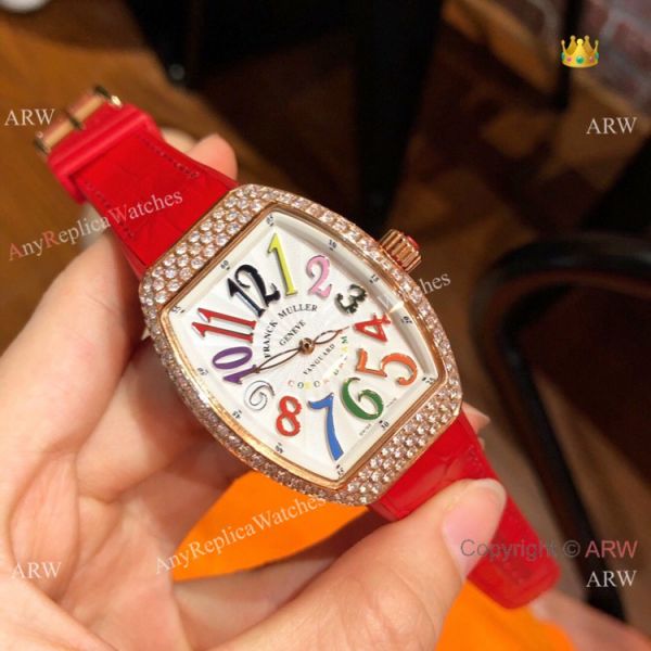 Replica Franck Muller Vanguard Women Watches Rose Gold Diamond Swiss Quartz Replica Franck Muller Vanguard Women Watches Rose Gold Diamond Swiss Quartz