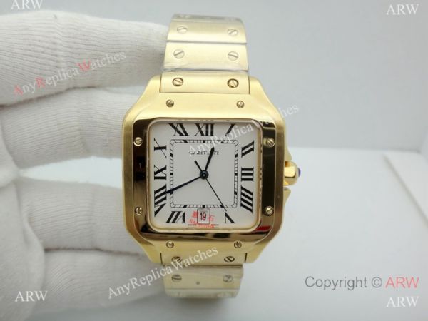 New Replica Cartier Santos de All Gold Watch 39mm or 35mm New Replica Cartier Santos de All Gold Watch 39mm or 35mm