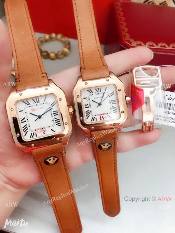 Clone Cartier Santos de Rose Gold Quartz Watch Japan Grade Clone Cartier Santos de Rose Gold Quartz Watch Japan Grade
