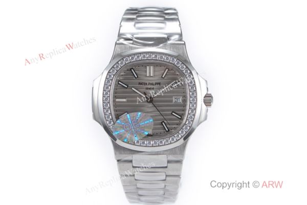 OE Factory Best Replica Patek Philippe 5711 G Nautilus SS Diamond Watches OE Factory Best Replica Patek Philippe 5711 G Nautilus SS Diamond Watches