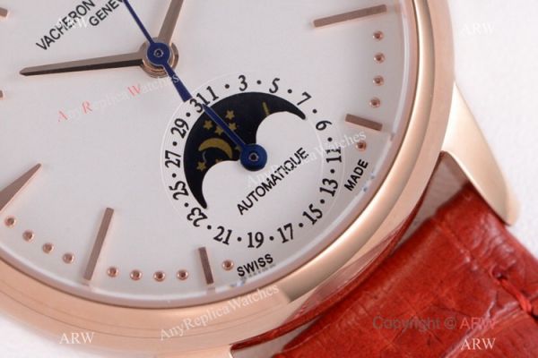 (VC) Vacheron Constantin Copy Patrimony Moon phase Rose Gold Diamond Watch 32mm (VC) Vacheron Constantin Copy Patrimony Moon phase Rose Gold Diamond Watch 32mm