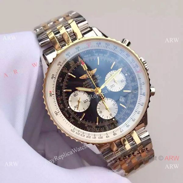 Best Replica Watches China Dealer JF Factory Breitling Navitimer 01 2-Tone Watch Best Replica Watches China Dealer JF Factory Breitling Navitimer 01 2-Tone Watch