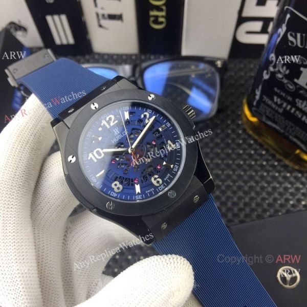 Copy Hublot Classic Fusion Skeleton Gray Gummy Strap Watches 2019 New Copy Hublot Classic Fusion Skeleton Gray Gummy Strap Watches 2019 New