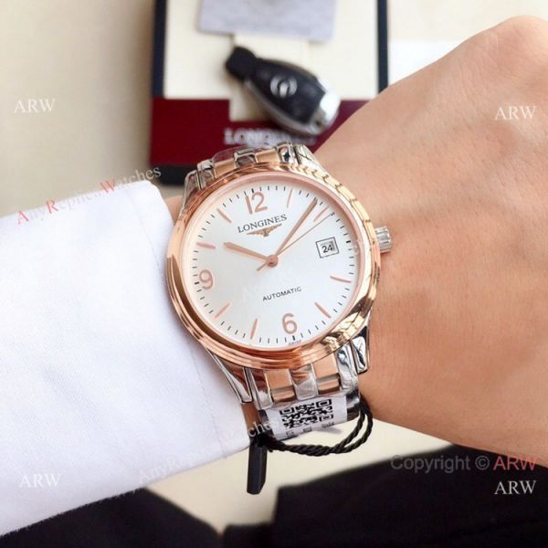 New Replica Longines Flagship 2-Tone Silver Dial Watches 40mm New Replica Longines Flagship 2-Tone Silver Dial Watches 40mm