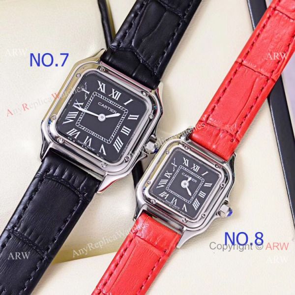 Copy Cartier Panthere de 2-Tone Black Face Quartz Watch 27mm 22mm Copy Cartier Panthere de 2-Tone Black Face Quartz Watch 27mm 22mm