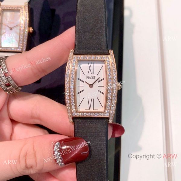Copy Piaget Limelight Tonneau Rose Gold diamond Watch 27mm Copy Piaget Limelight Tonneau Rose Gold diamond Watch 27mm