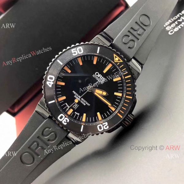 Swiss Fake Oris Aquis Automatic Watch Black Case Sapphire glass Swiss Fake Oris Aquis Automatic Watch Black Case Sapphire glass