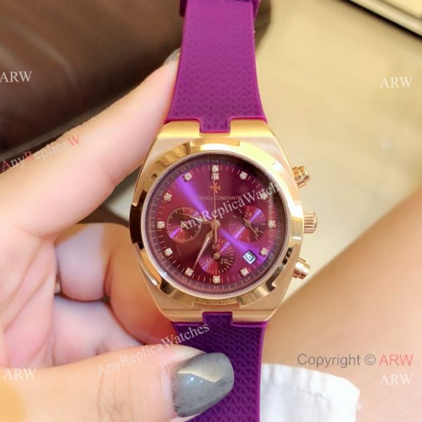 Fake Vacheron Constantin Overseas Chrono Watch Rose Gold Silver Dial Fake Vacheron Constantin Overseas Chrono Watch Rose Gold Silver Dial