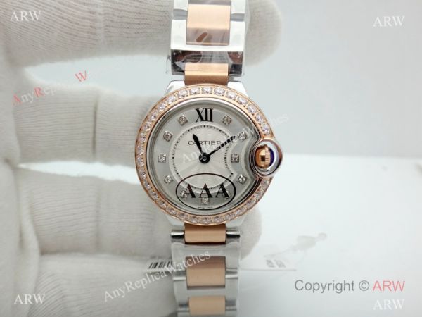 Knock off Ballon Bleu de Cartier 2-Tone Rose Gold 28mm Lady Watch Knock off Ballon Bleu de Cartier 2-Tone Rose Gold 28mm Lady Watch