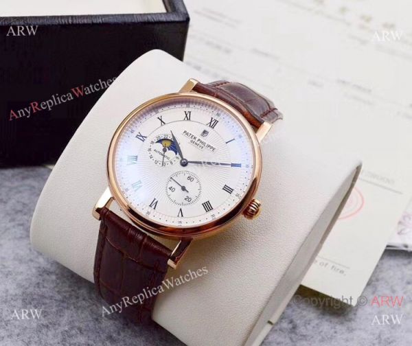 Best Replica Patek Philippe Moonphase Rose Gold White Dial Watch Best Replica Patek Philippe Moonphase Rose Gold White Dial Watch