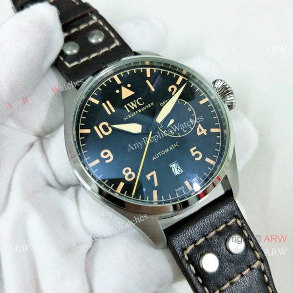 2019 Fake IWC Big Pilots Le Petit Prince SS Case Brown Marker Watch 47mm 2019 Fake IWC Big Pilots Le Petit Prince SS Case Brown Marker Watch 47mm