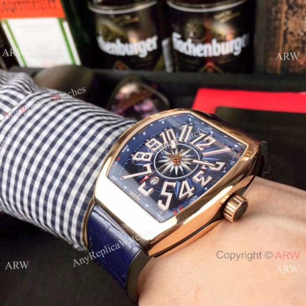 High Quality Franck Muller Vanguard Yachting Rose Gold Knock off Watches China High Quality Franck Muller Vanguard Yachting Rose Gold Knock off Watches China