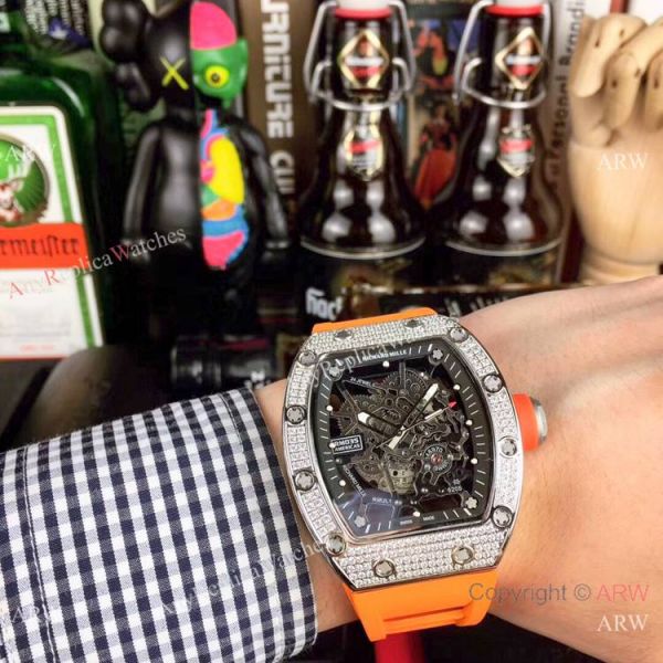 Swiss Replica Richard Mille RM035 Americas Diamond Red Rubber Watch Swiss Replica Richard Mille RM035 Americas Diamond Red Rubber Watch