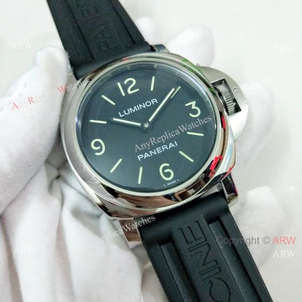 Copy Panerai Luminor PAM00112 Watch Black Dial Black Rubber Strap Copy Panerai Luminor PAM00112 Watch Black Dial Black Rubber Strap