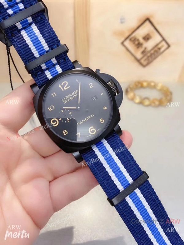 New Copy Panerai Luminor Marina Nato Strap Black Case Watches New Copy Panerai Luminor Marina Nato Strap Black Case Watches