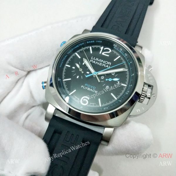 2019 Copy Panerai Luminor PCYC Flyback PAM764 Watch SS Green Marker 2019 Copy Panerai Luminor PCYC Flyback PAM764 Watch SS Green Marker