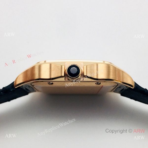 (GB) Swiss Replica Cartier Santos Rose Gold Mens Watch 9015 Movement (GB) Swiss Replica Cartier Santos Rose Gold Mens Watch 9015 Movement