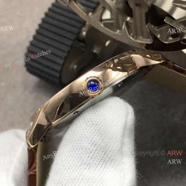 (GBF) Swiss Replica Cartier Ronde Solo De Watch Rose Gold Brown Leather Strap (GBF) Swiss Replica Cartier Ronde Solo De Watch Rose Gold Brown Leather Strap