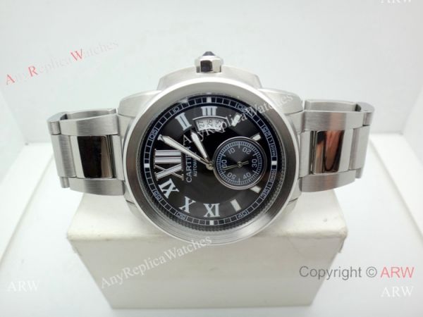 AAA Quality Cartier Calibre de Stainless Steel Black Dial Watch Automatic AAA Quality Cartier Calibre de Stainless Steel Black Dial Watch Automatic