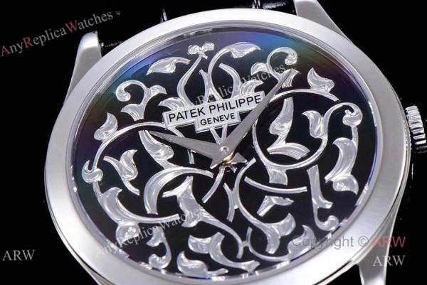 New Patek Philippe 5088 Calatrava Engraved Black Dial Replica Watches New Patek Philippe 5088 Calatrava Engraved Black Dial Replica Watches