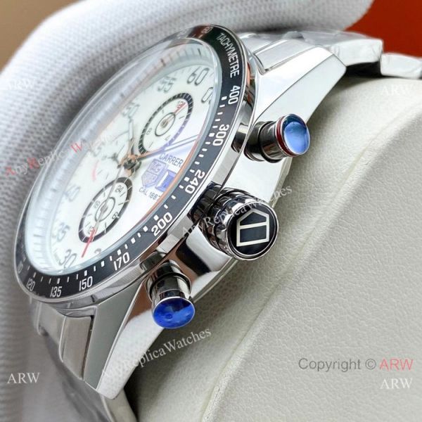 Copy Tag Heuer Carrera Cal 1887 Watch Stainless Steel White Face Copy Tag Heuer Carrera Cal 1887 Watch Stainless Steel White Face