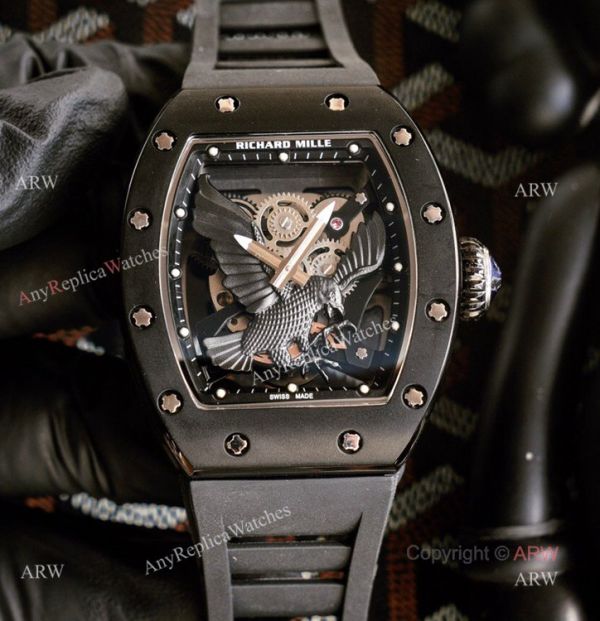 Limited Richard Mille Eagle Watch With Black Rubber Band For Mens Replica Ref RM 57-05 Limited Richard Mille Eagle Watch With Black Rubber Band For Mens Replica Ref RM 57-05