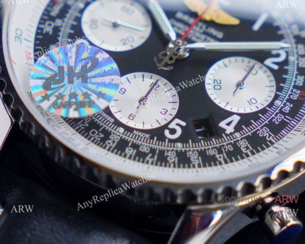 Swiss Replica Breitling Old Navitimer 7750 Watch Black Leather Strap Swiss Replica Breitling Old Navitimer 7750 Watch Black Leather Strap