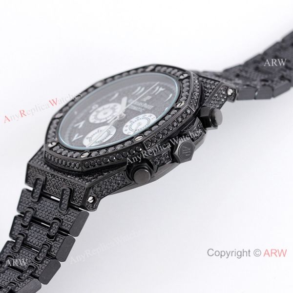 Solid Black Audemars Piguet Ice Royal Oak Replica Watch 15400 Solid Black Audemars Piguet Ice Royal Oak Replica Watch 15400