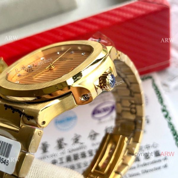 Yellow Gold Patek Philippe Nautilus Copy Watch Men Size Yellow Gold Patek Philippe Nautilus Copy Watch Men Size