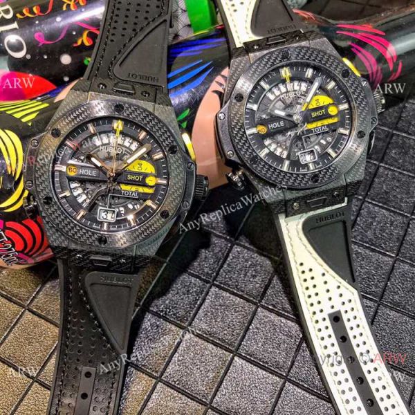 New Replica Hublot Big Bang Unico Golf Chronograph Watches All Black New Replica Hublot Big Bang Unico Golf Chronograph Watches All Black