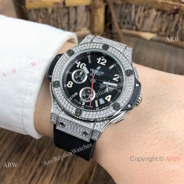 Hublot Big Bang Evolution 36mm Lady Watches Diamond Case Blue Dial Hublot Big Bang Evolution 36mm Lady Watches Diamond Case Blue Dial
