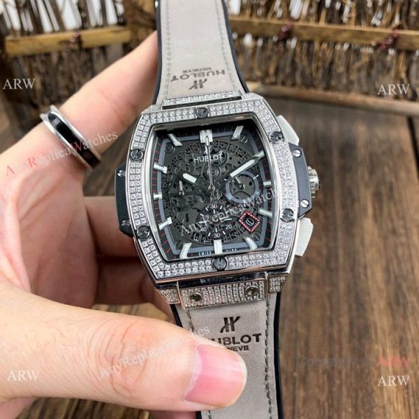 Hublot MP-06 Senna Copy Waches SS Diamond Case Black Dial Hublot MP-06 Senna Copy Waches SS Diamond Case Black Dial