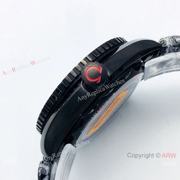 Swiss Grade 1 Omega Planet Ocean Deep Black 8906 Red Inner Watch OE Factory Swiss Grade 1 Omega Planet Ocean Deep Black 8906 Red Inner Watch OE Factory