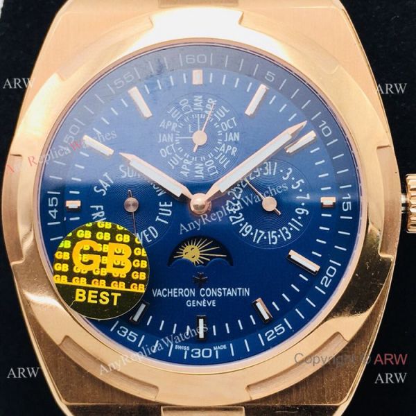 GB Factory Vacheron Constantin Overseas Perpetual Calendar Watch Blue Dial Leather Strap GB Factory Vacheron Constantin Overseas Perpetual Calendar Watch Blue Dial Leather Strap