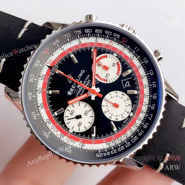 Swiss Replica Breitling Navitimer B01 Swissair Limited Edition A7750 Watch SS Black Dial Swiss Replica Breitling Navitimer B01 Swissair Limited Edition A7750 Watch SS Black Dial